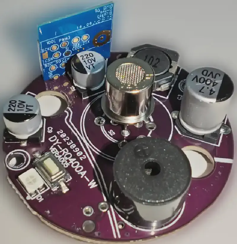 DY-RQ400A Tuya Combustible Gas Alarm - pcb-front-wifi-back.webp