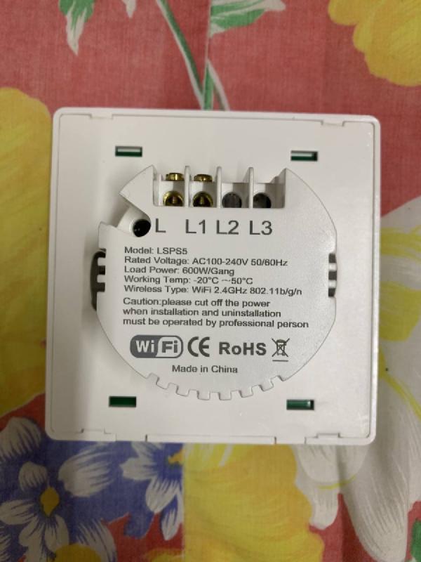 LSPS5 Tuya Switch 1-2-3 Gang No Neutral