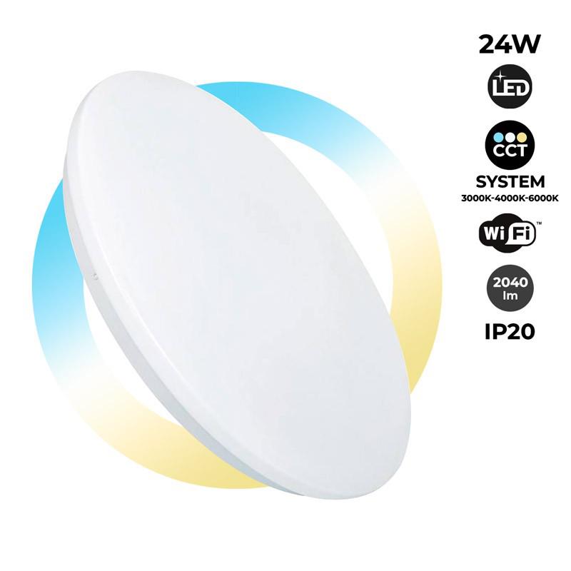 Surface-Mounted Smart LED Ceiling Light 24W 2040lm with CCT (B1295-SMART) - smart-cct-wifi-surface-mounted-led-ceiling-light-24w-ip20.jpg